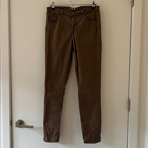 AG Adriano Goldschmied Chocolate Cigarette Leg Pants - Picture 1 of 5